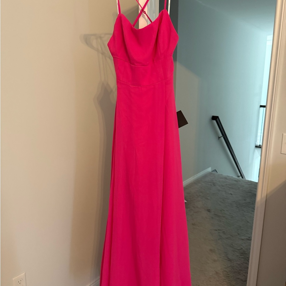 NWT Lulu's Fuchsia Strappy Maxi Dress